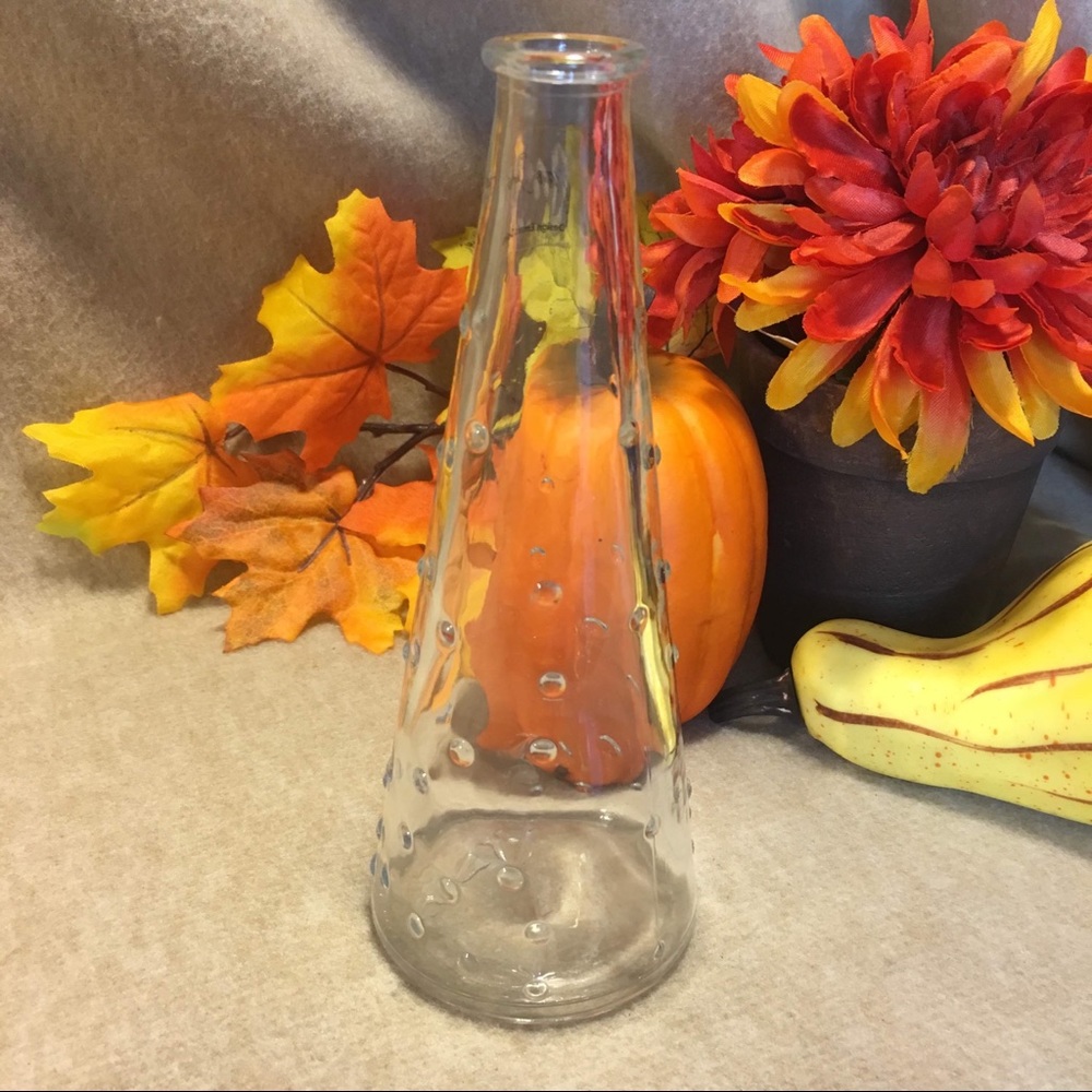 IKEA Tapered Clear Bubble Glass Vase